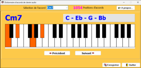 Application DicoKBaudio 1.0 Interface principale