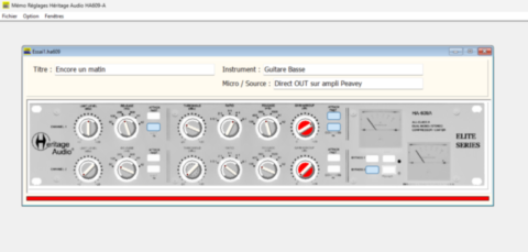 Application Tegeler VTRC Interface principale